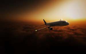 Airliner In The Sky Wallpaper