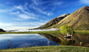 Hill Reflection Wallpaper