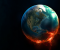 Burning planet