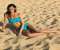 Nicole Trunfio Sitting on sand