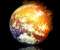 Planet Terra on fire