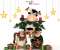 Christmas Cow And Sheeps