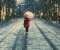 Girl Walking In Snow