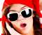 Santa Girl With Sunglasses
