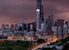 Sunset and Storm in Chicago wallpaper