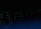 Android 3.0 Honeycomb Blue Linebots wallpaper