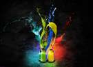 Abstract Bottles wallpaper