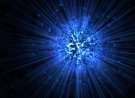 Digital Art Blue Explosion wallpaper