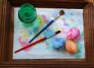 Painted Eggs And Brushes wallpaper